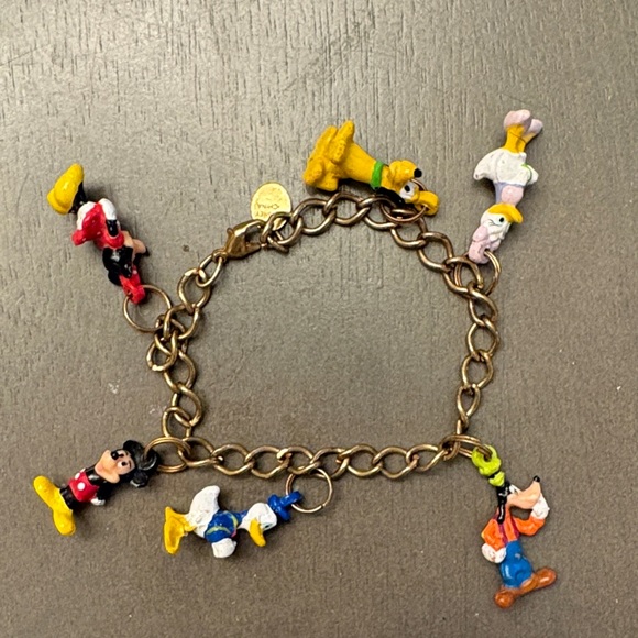 Disney Jewelry - Vintage 90s Disney Colorful Character Charm Bracelet